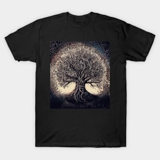 Yggdrasil tree of life pattern T-Shirt